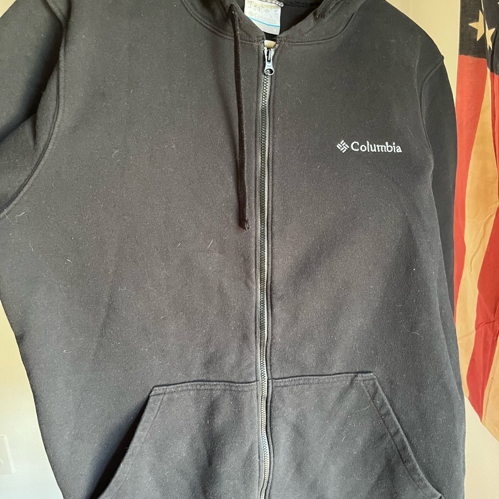 Mens medium black hooded zipup - Picture 6 of 6